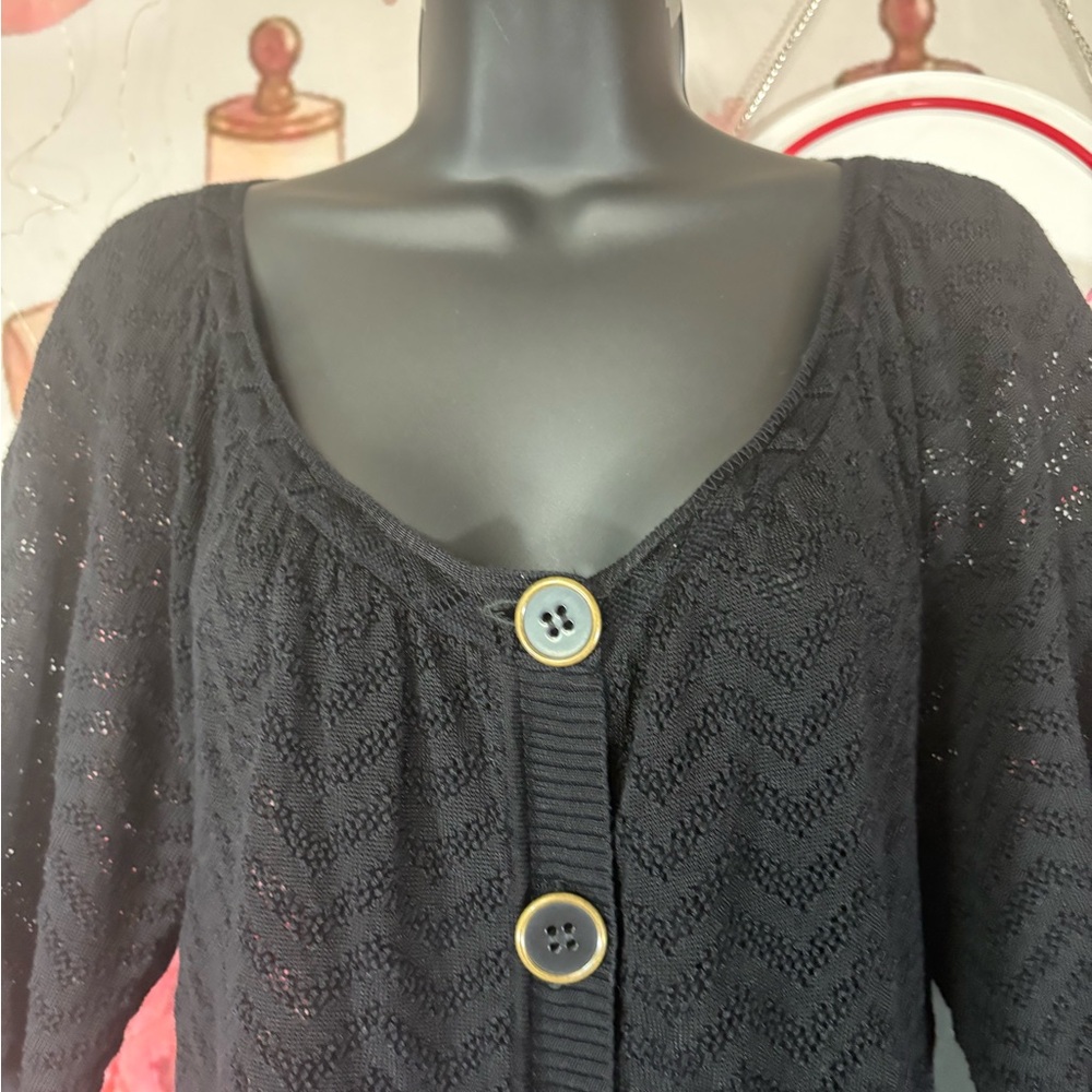 🖤 Style & Co–Style Knit Button-Front Top - Picture 3 of 10